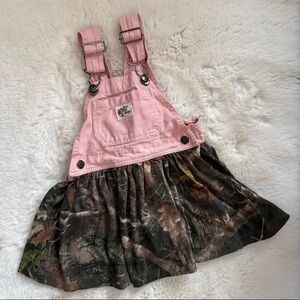 Bass Pro Shops Toddler Overall Dress Pink Camo 2T